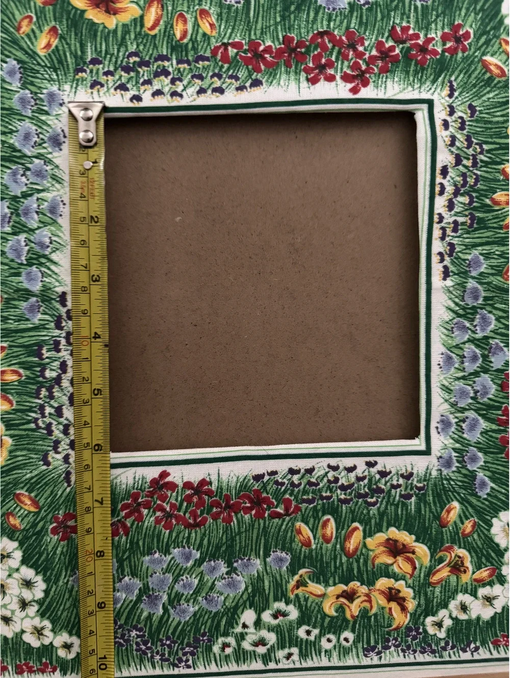 Pair of Handmaid Vintage Floral Square Picture Frames